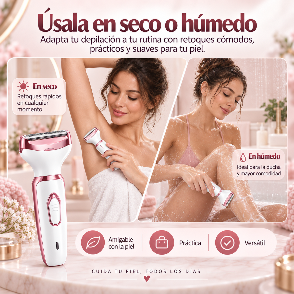 DEPILADORA RECARGABLE 4 EN 1